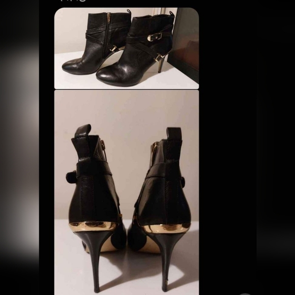 MARC FISHER-  BLACK ANKLE BOOTIES - Picture 4 of 4